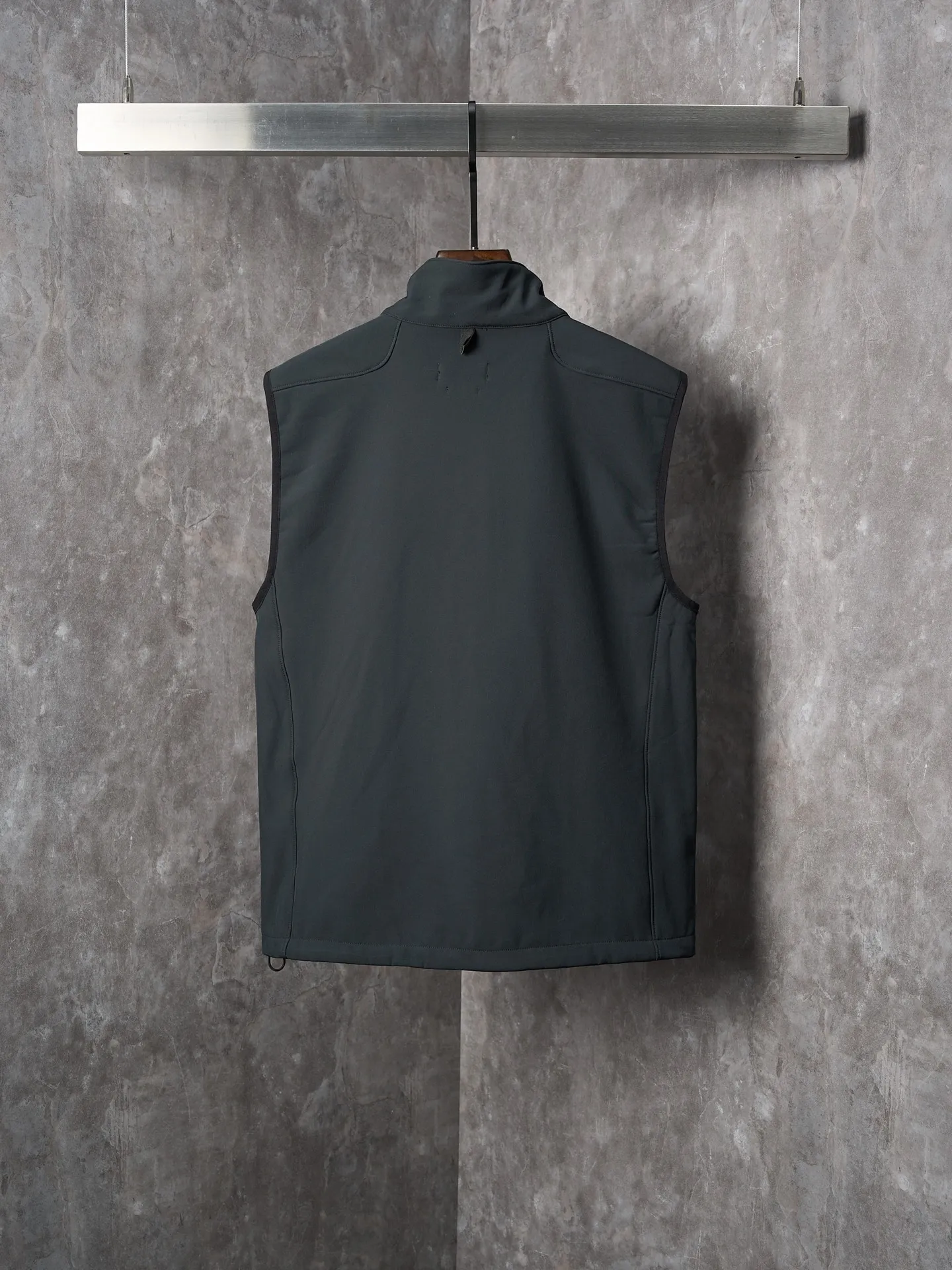 P380 Actual hanging auction】Ralph Lauren/Ralph Lauren technical fabric solid color logo embroidered zipper collar vest cardigan [Ready stock] XS S M L